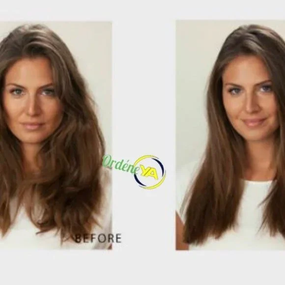 Thermal Hair Brush Ceramic Straightener Pink Petal Reduces Frizz & Damage - Picture 5 of 7